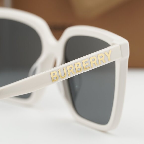 Burberry BE4411D 410087 Square Sunglasses - Ivory/Dark Grey